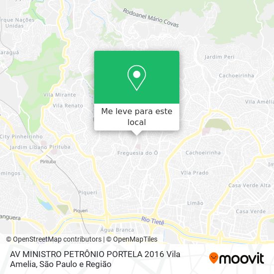 AV MINISTRO PETRÔNIO PORTELA  2016  Vila Amelia mapa