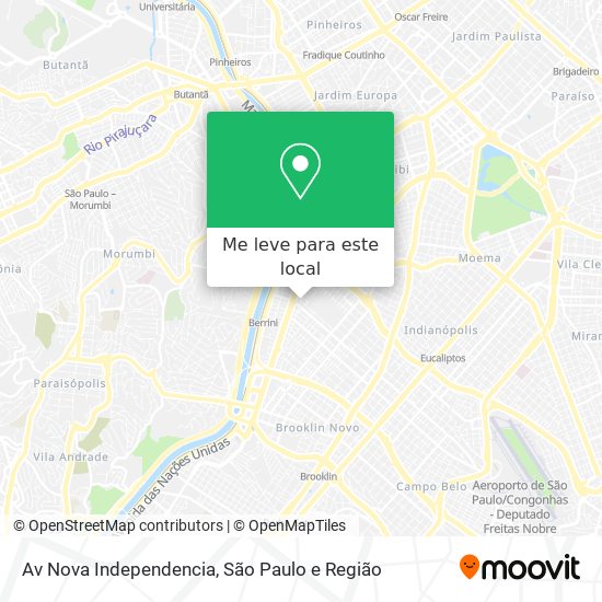 Av  Nova Independencia mapa