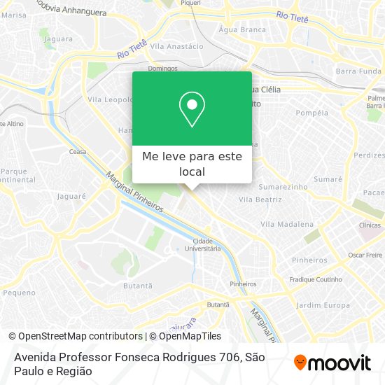 Avenida Professor Fonseca Rodrigues 706 mapa