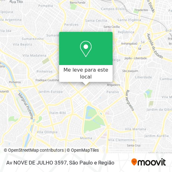 Av NOVE DE JULHO 3597 mapa