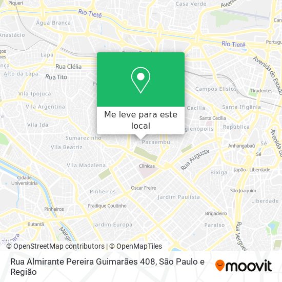 Rua Almirante Pereira Guimarães 408 mapa