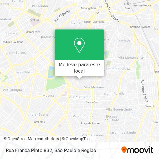 Rua França Pinto 832 mapa