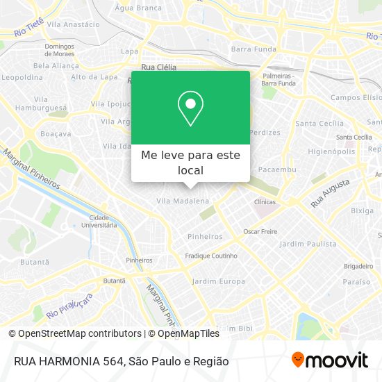 RUA HARMONIA 564 mapa