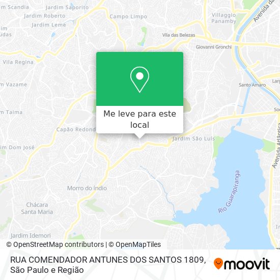 RUA COMENDADOR ANTUNES DOS SANTOS 1809 mapa