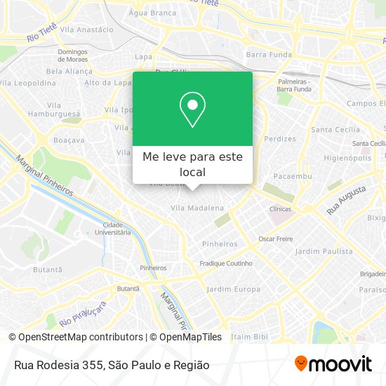 Rua Rodesia 355 mapa