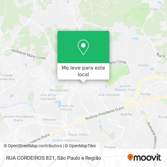 RUA CORDEIROS 821 mapa