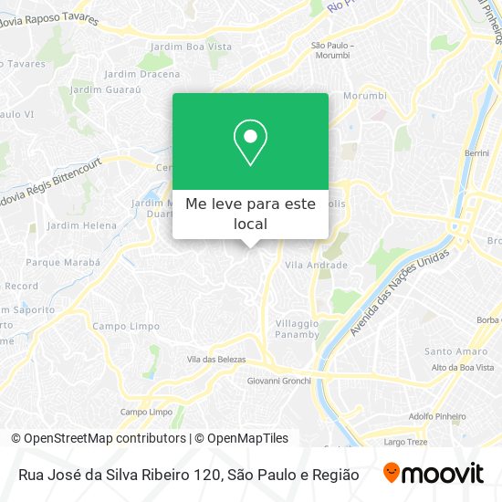 Rua José da Silva Ribeiro 120 mapa