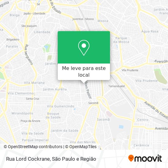 Rua Lord Cockrane mapa