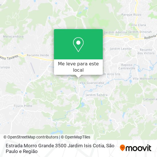 Estrada Morro Grande  3500   Jardim Isis  Cotia mapa