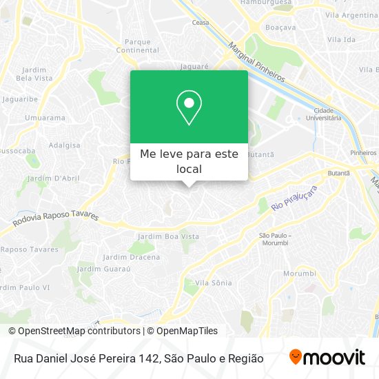 Rua Daniel José Pereira 142 mapa