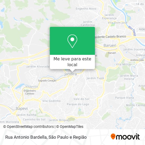 Rua Antonio Bardella mapa