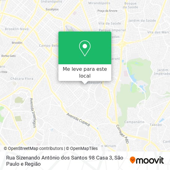 Rua Sizenando Antônio dos Santos 98 Casa 3 mapa