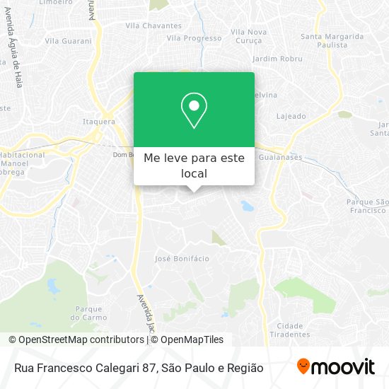 Rua Francesco Calegari 87 mapa