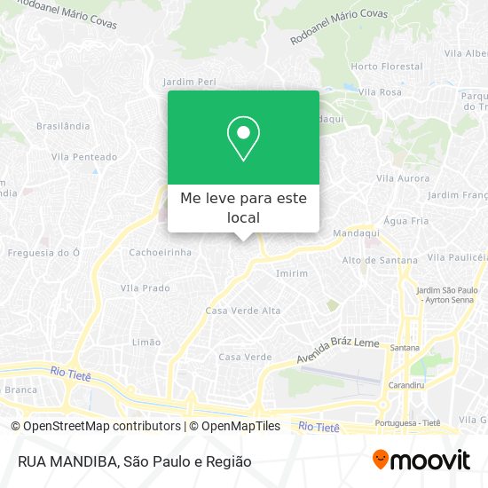 RUA MANDIBA mapa