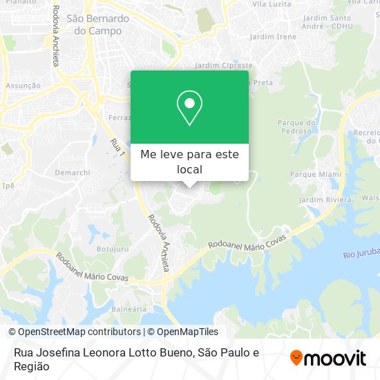 Rua Josefina Leonora Lotto Bueno mapa