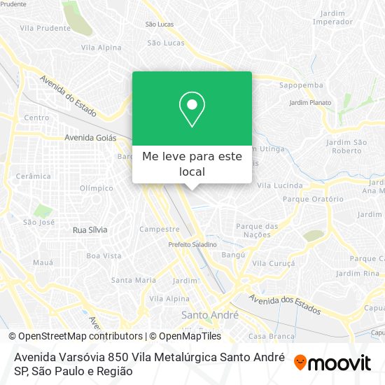 Avenida Varsóvia  850   Vila Metalúrgica   Santo André   SP mapa