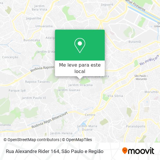 Rua Alexandre Rider 164 mapa