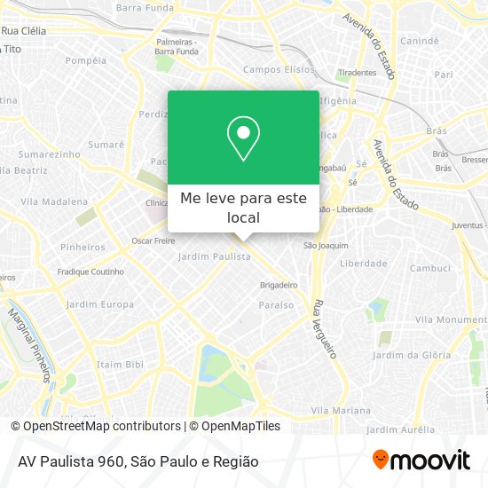 AV Paulista 960 mapa