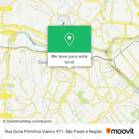 Rua Dona Primitiva Vianco 971 mapa
