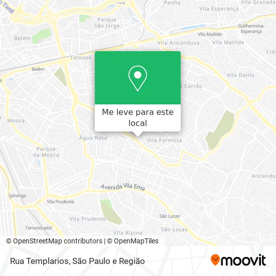 Rua Templarios mapa
