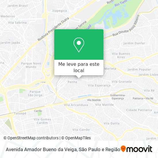 Avenida Amador Bueno da Veiga mapa