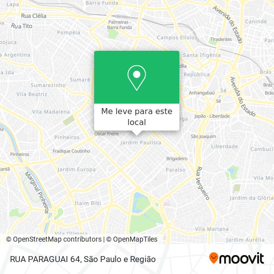 RUA PARAGUAI 64 mapa