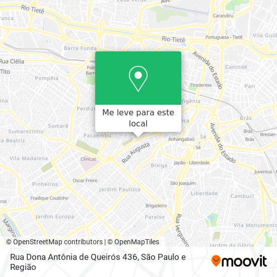 Rua Dona Antônia de Queirós 436 mapa
