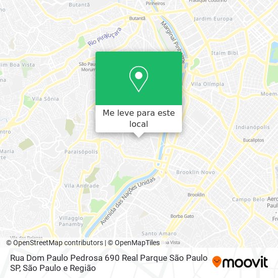 Rua Dom Paulo Pedrosa  690   Real Parque   São Paulo   SP mapa