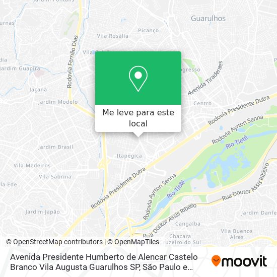 Avenida Presidente Humberto de Alencar Castelo Branco   Vila Augusta  Guarulhos   SP mapa