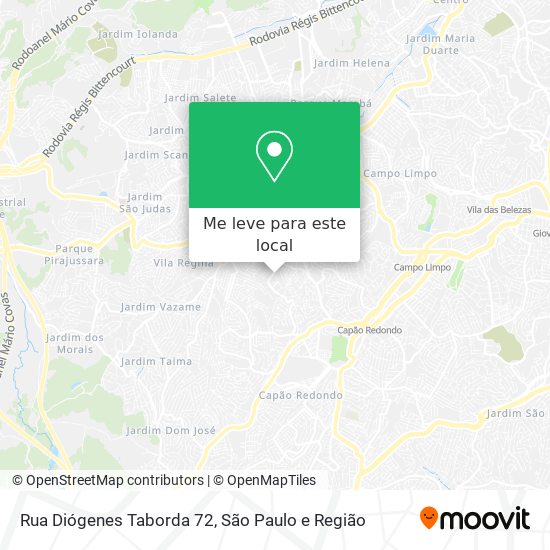 Rua Diógenes Taborda 72 mapa