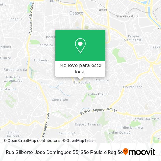 Rua Gilberto José Domingues 55 mapa