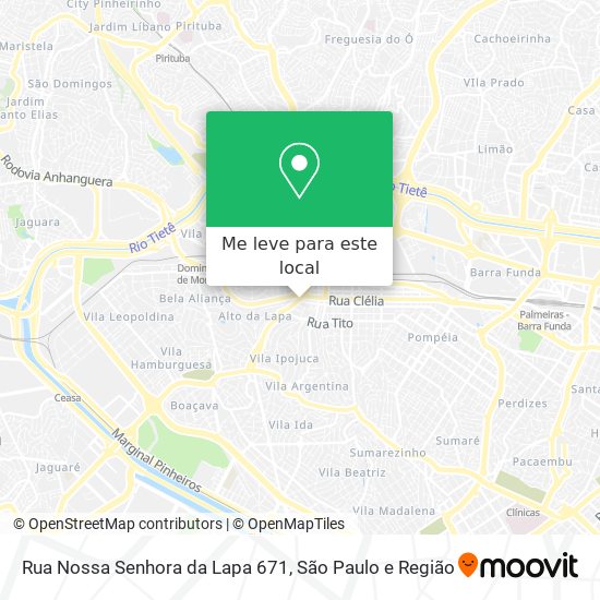 Rua Nossa Senhora da Lapa 671 mapa