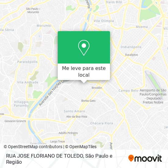 RUA JOSE FLORIANO DE TOLEDO mapa