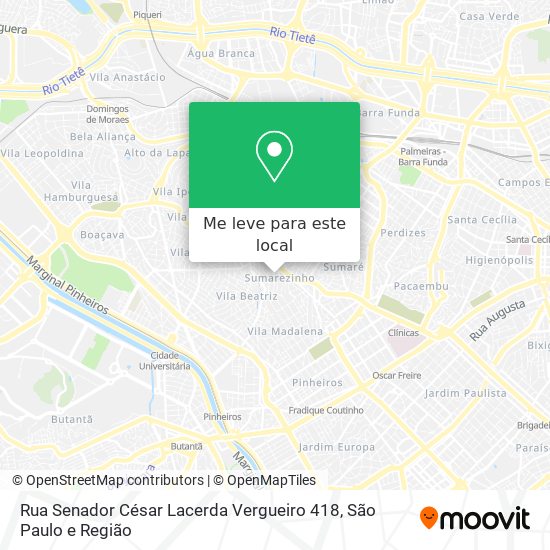 Rua Senador César Lacerda Vergueiro 418 mapa