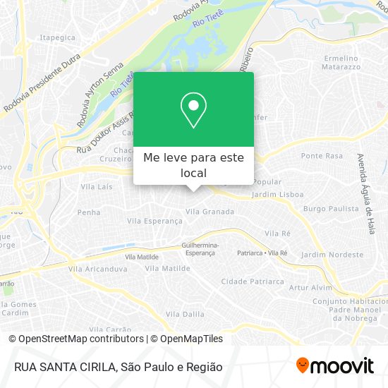 RUA SANTA CIRILA mapa