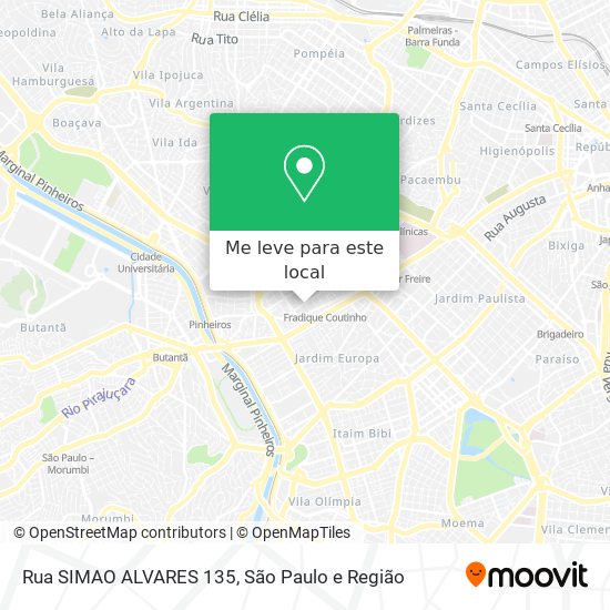 Rua SIMAO ALVARES 135 mapa