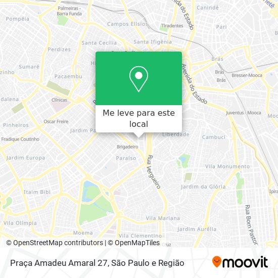 Praça Amadeu Amaral  27 mapa