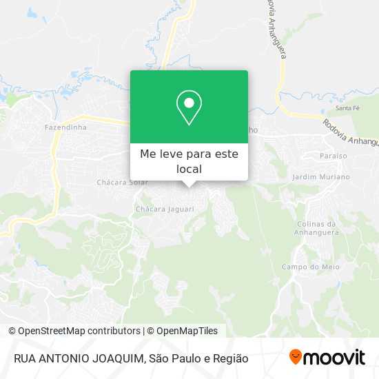 RUA ANTONIO JOAQUIM mapa