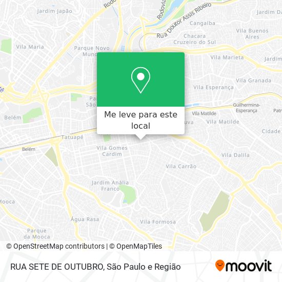 RUA SETE DE OUTUBRO mapa