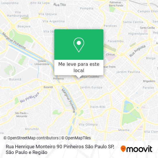 Rua Henrique Monteiro  90   Pinheiros   São Paulo   SP mapa