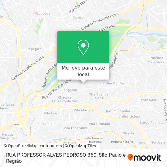 RUA PROFESSOR ALVES PEDROSO 360 mapa