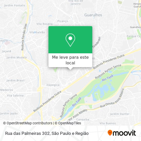 Rua das Palmeiras 302 mapa