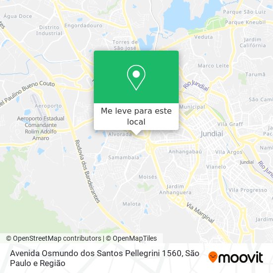 Avenida Osmundo dos Santos Pellegrini 1560 mapa