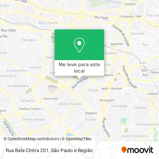 Rua Bela CIntra 201 mapa