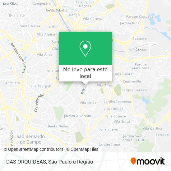 DAS ORQUIDEAS mapa