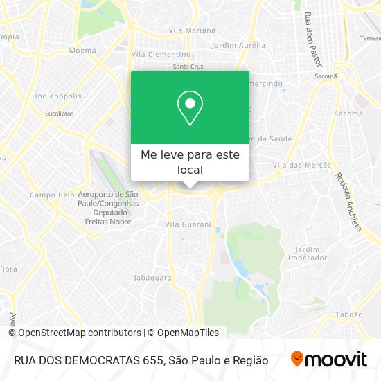 RUA DOS DEMOCRATAS 655 mapa