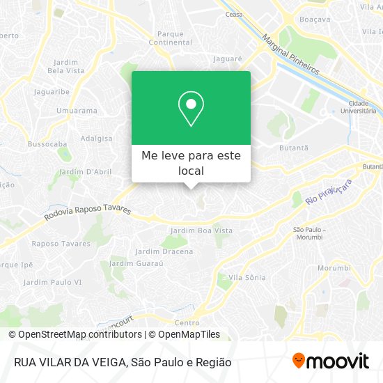 RUA VILAR DA VEIGA mapa