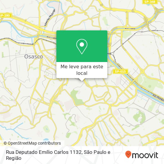 Rua Deputado Emílio Carlos 1132 mapa