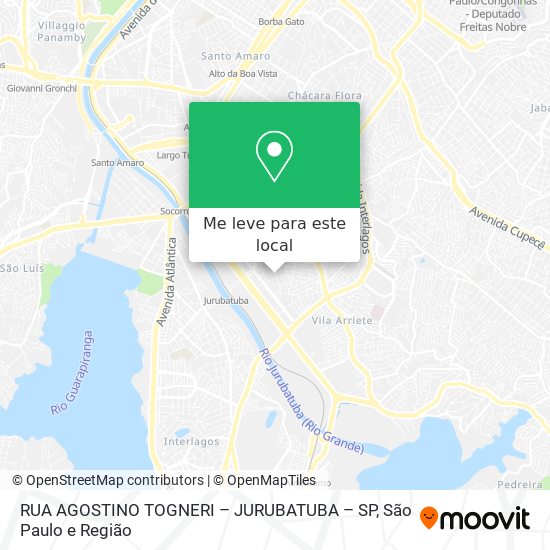 RUA AGOSTINO TOGNERI   – JURUBATUBA – SP mapa