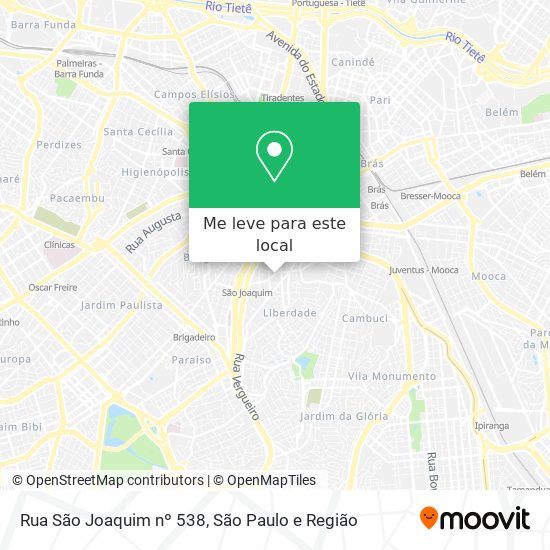 Rua São Joaquim nº 538 mapa